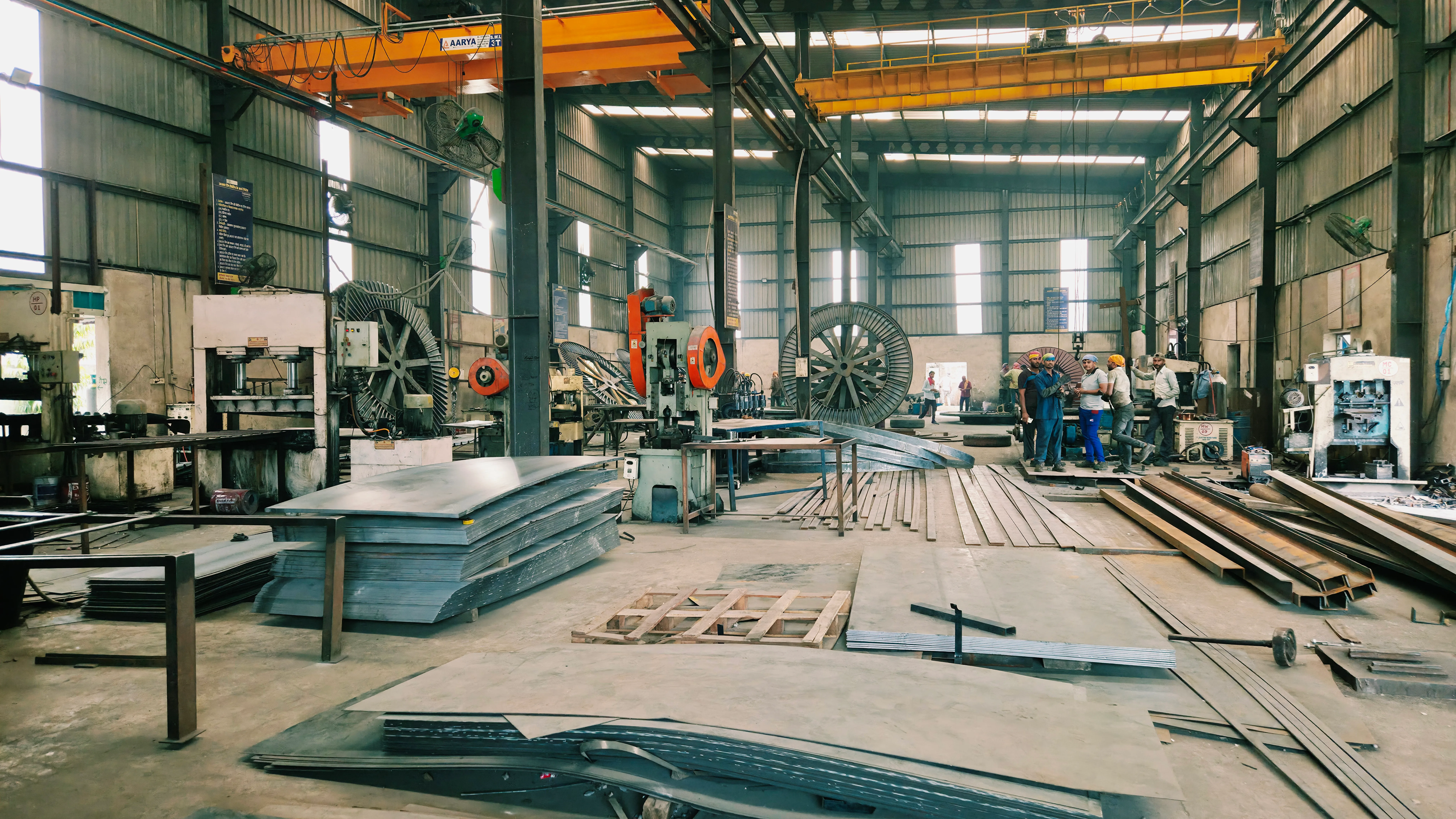 Steel cable drum manufacturing